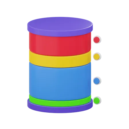 Tube Cylinder Chart  3D Icon
