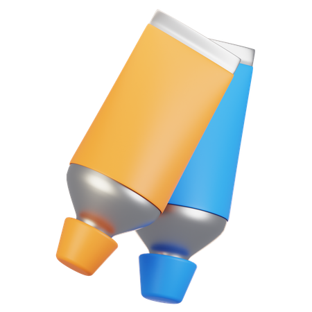 Tube de couleur  3D Icon