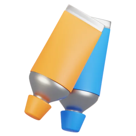 Tube de couleur  3D Icon