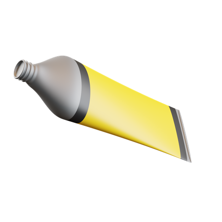 Tube de couleur jaune  3D Icon