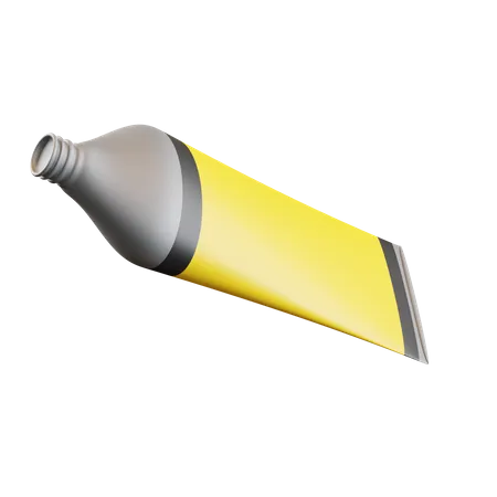 Tube de couleur jaune  3D Icon