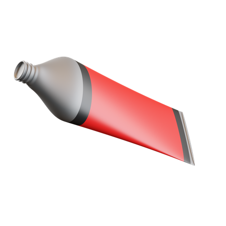 Tube de couleur rouge  3D Icon