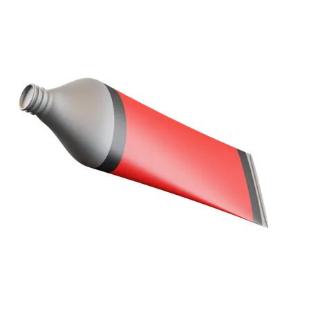 Tube de couleur rouge  3D Icon