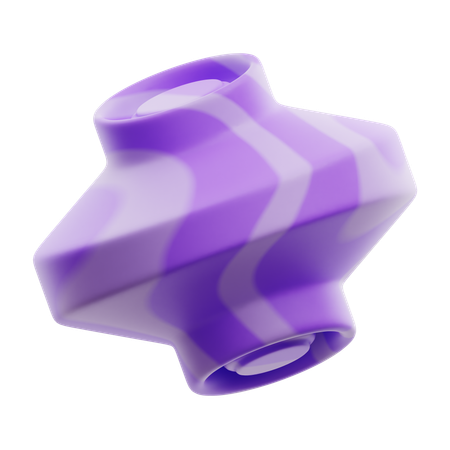 Tube Gradient Purple Abstract Shape  3D Icon