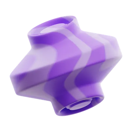Tube Gradient Purple Abstract Shape  3D Icon