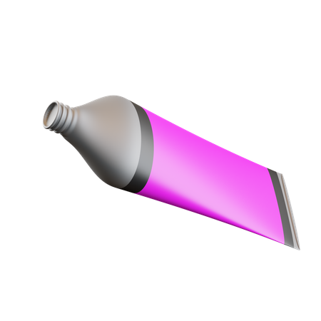 Tubo de color rosa  3D Icon