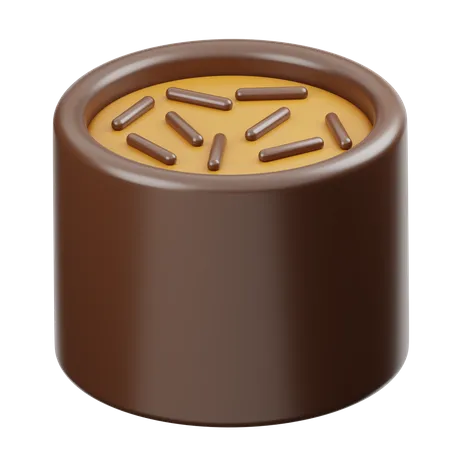 Tubo de chocolate con caramelo  3D Icon