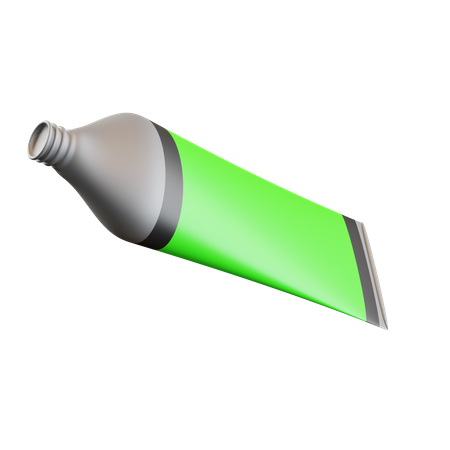 Tubo de cor verde  3D Icon