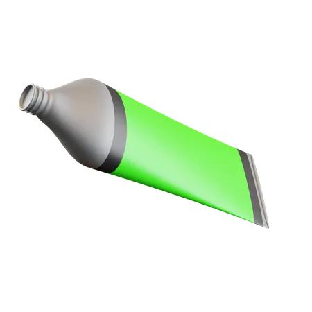 Tubo de cor verde  3D Icon