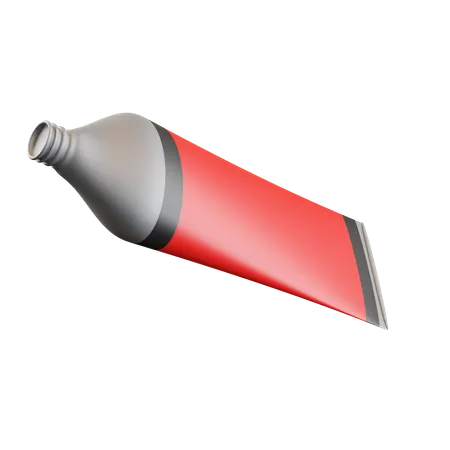 Tubo de cor vermelha  3D Icon