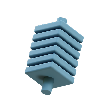 Tubo de pila cuboide  3D Illustration