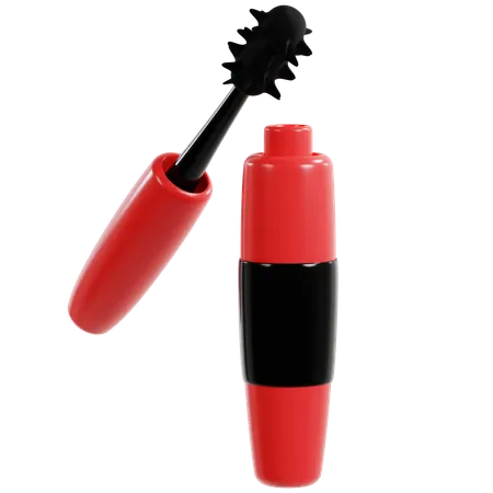 Tubo de rímel vermelho volumizador  3D Icon