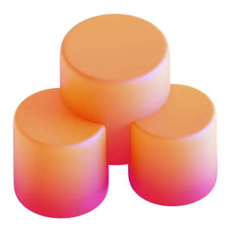 Forma gradiente abstrata de tubo  3D Icon