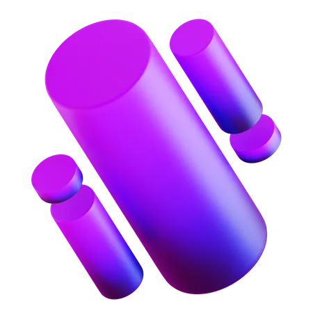 Forma gradiente abstrata de tubo  3D Icon