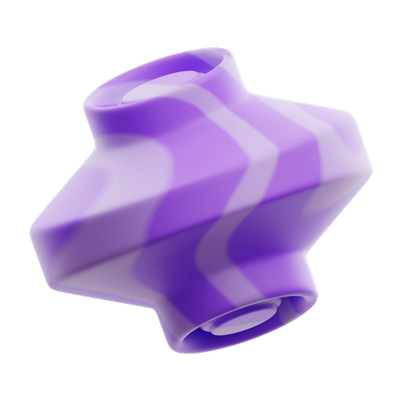 Forma abstrata roxa gradiente de tubo  3D Icon