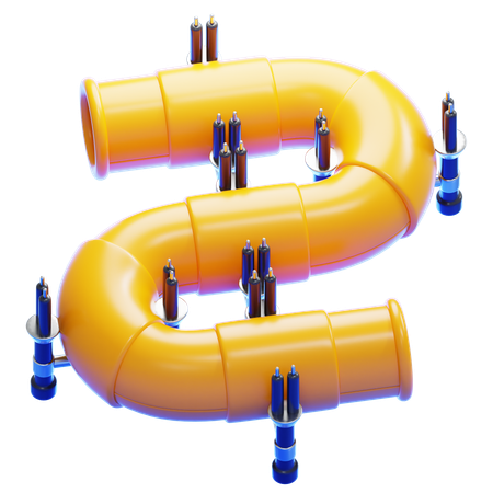 Linha de tubulação  3D Icon