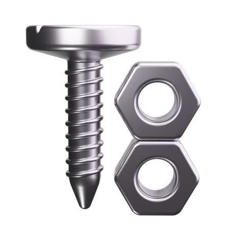 Tuercas y tornillos  3D Icon