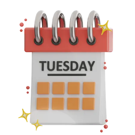 Tuesday  3D Icon