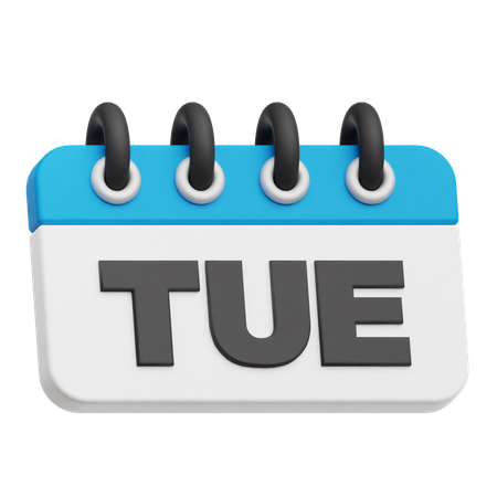 Tuesday Calendar  3D Icon