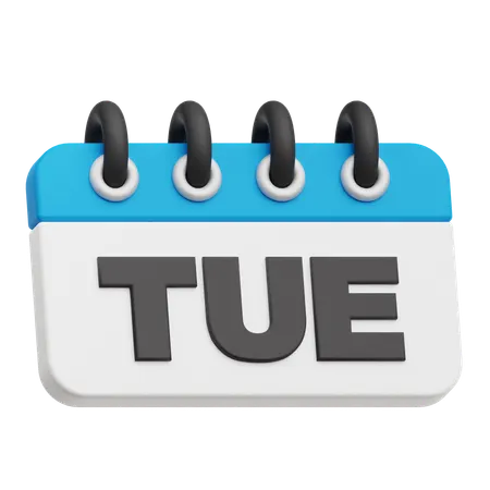 Tuesday Calendar  3D Icon