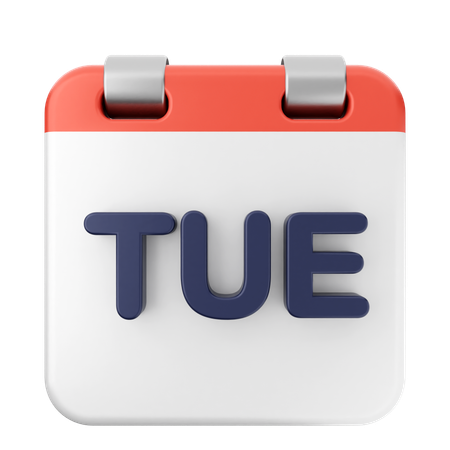 Tuesday Calendar  3D Icon