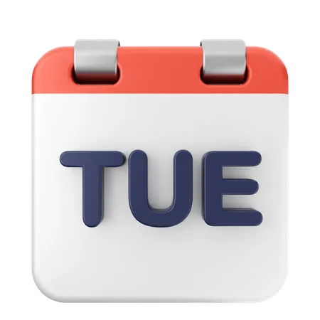 Tuesday Calendar  3D Icon