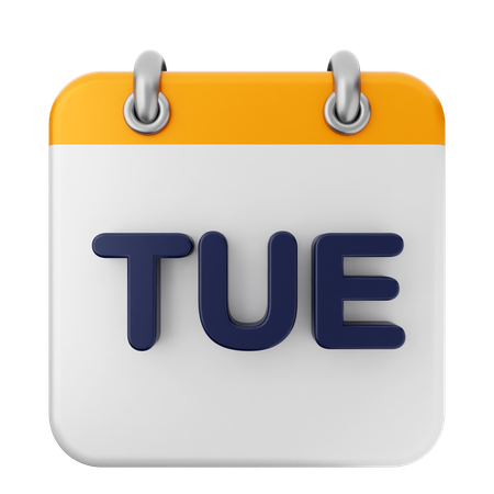 Tuesday Calendar  3D Icon