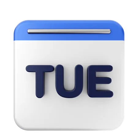 Tuesday Calendar  3D Icon