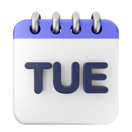 Tuesday Calendar  3D Icon