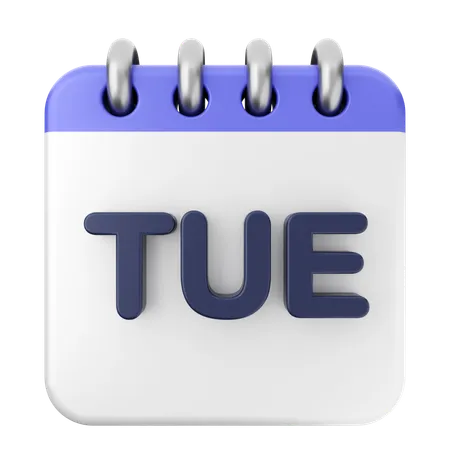 Tuesday Calendar  3D Icon