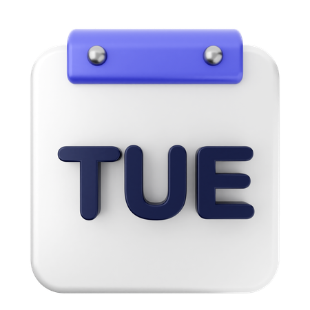 Tuesday Calendar  3D Icon