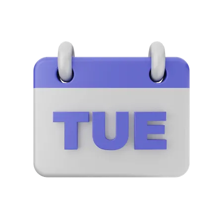 Tuesday Calendar  3D Icon