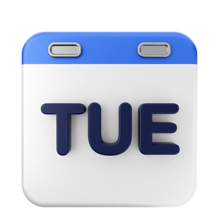 Tuesday Calendar  3D Icon