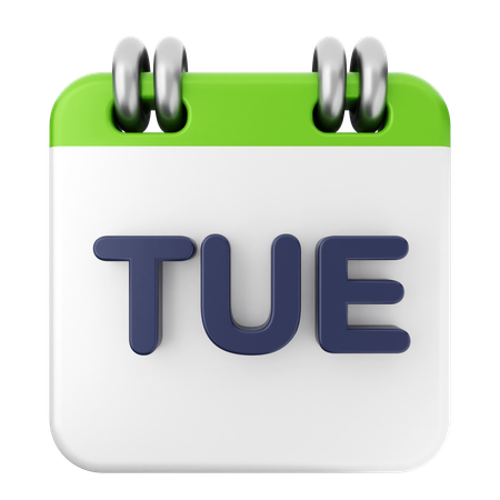 Tuesday Calendar  3D Icon