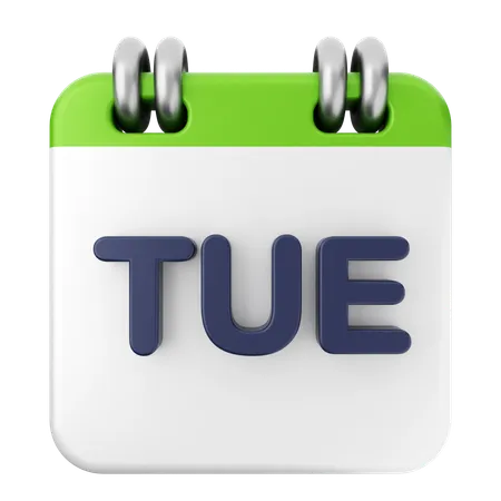 Tuesday Calendar  3D Icon