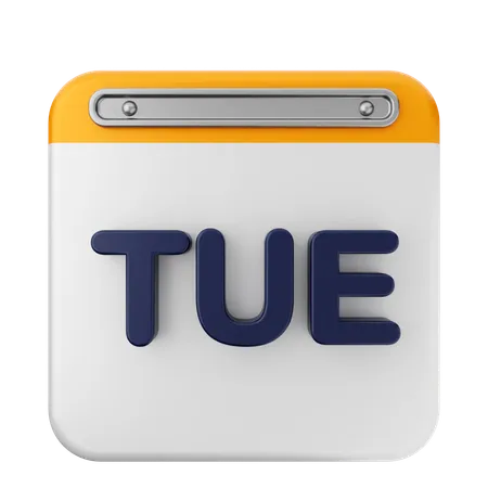 Tuesday Calendar  3D Icon