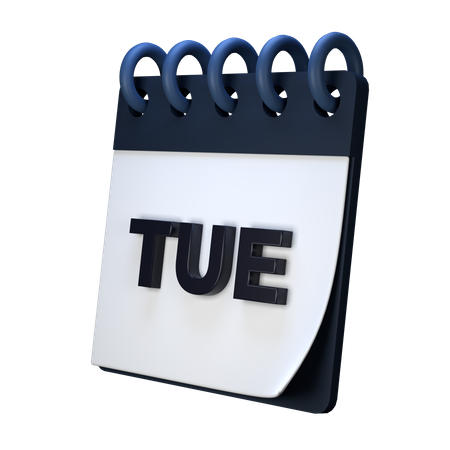 Tuesday Calendar  3D Illustration