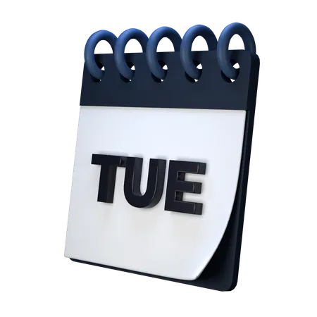 Tuesday Calendar  3D Illustration