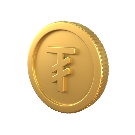 Tughrik-Goldmünze  3D Icon