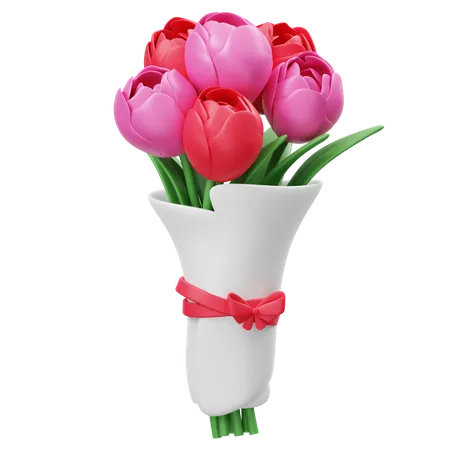 Tulip Bouquet  3D Icon
