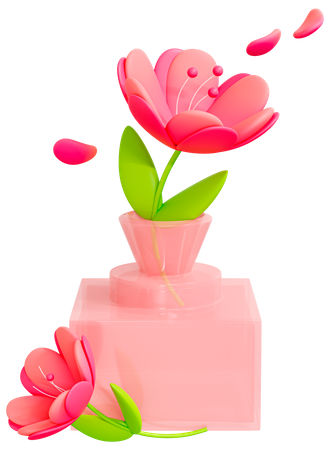 Tulip Flower Vase  3D Icon