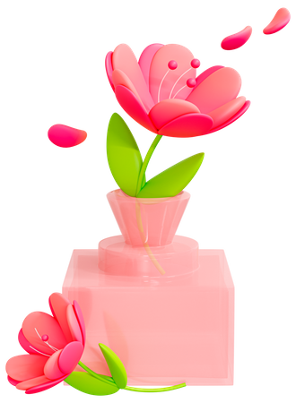 Tulip Flower Vase  3D Icon