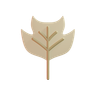 3d tulip poplar leaf