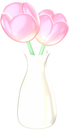 Tulip Vase  3D Icon
