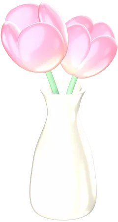Tulip Vase  3D Icon
