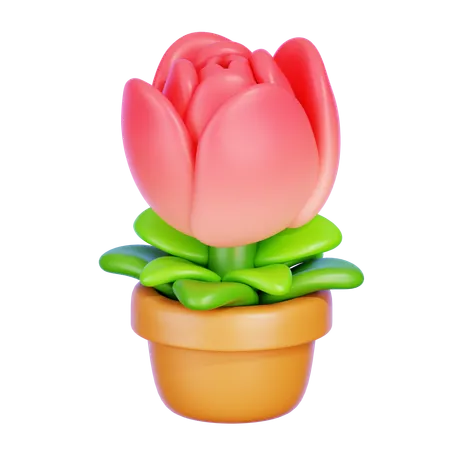 Fleur de tulipe  3D Icon