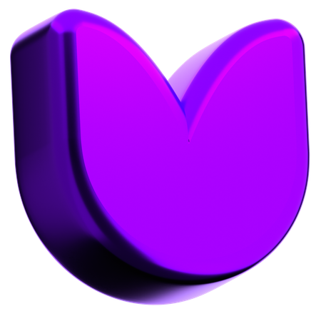 Forme abstraite de tulipe  3D Icon