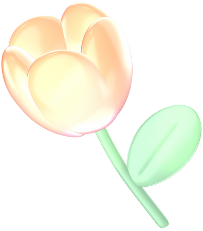 Tulipe jaune  3D Icon