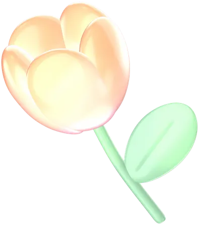 Tulipe jaune  3D Icon