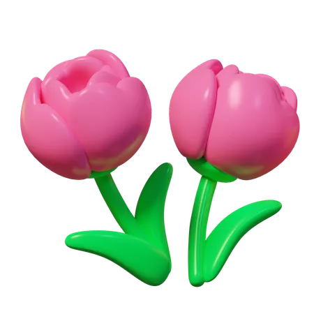Tulips  3D Icon